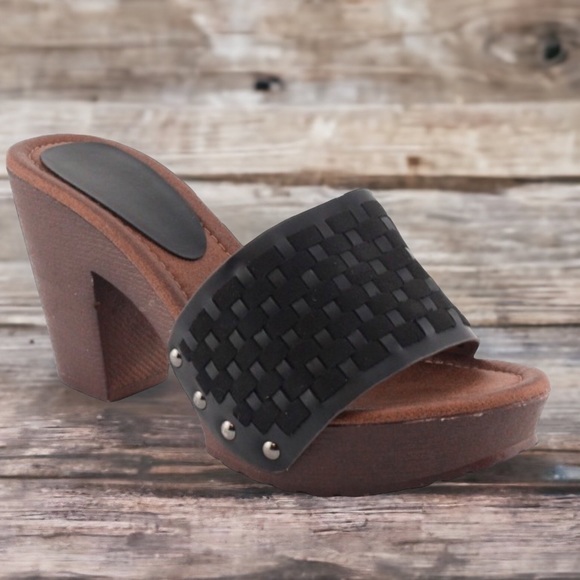 Nature Breeze Bright White Casual Skip On Heeled Mule Platform Women’s Shoe - Picture 4 of 4